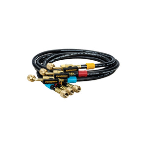 Fieldpiece HR3BM 3 x Combination Premium Black Refrigerant Hoses with Ball Valves