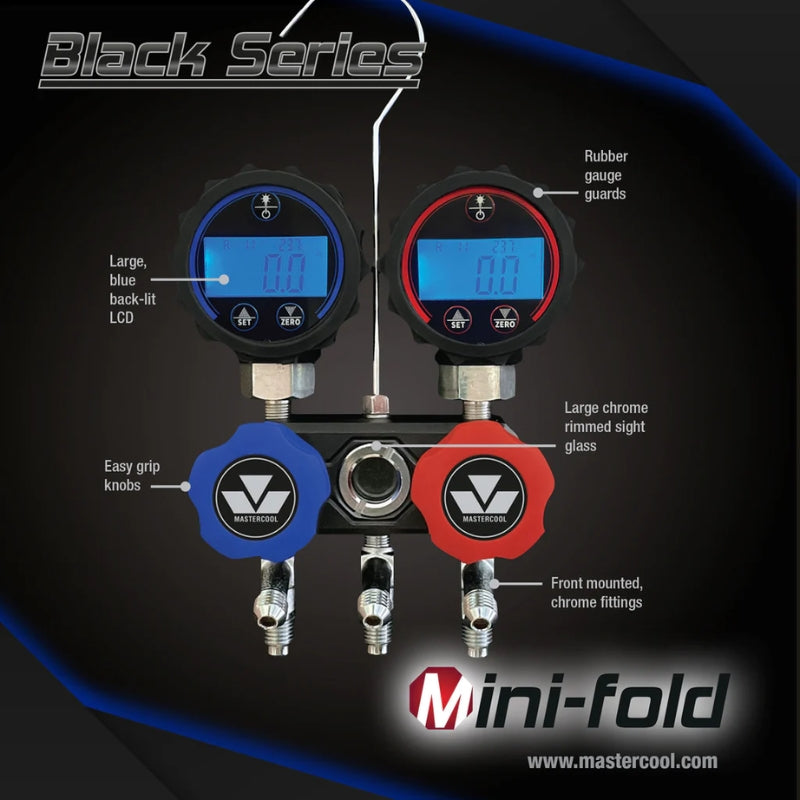 Mastercool Mini-Fold Compact 2-way Digital Aluminum Manifold 94103